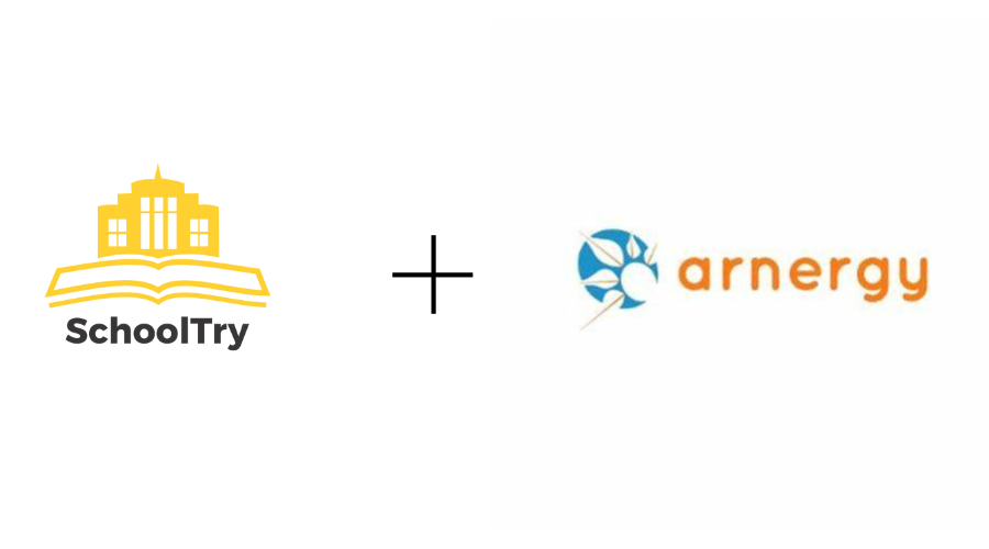 Image of SchoolTry logo with Arnergy logo Limited, signifying the partnership.